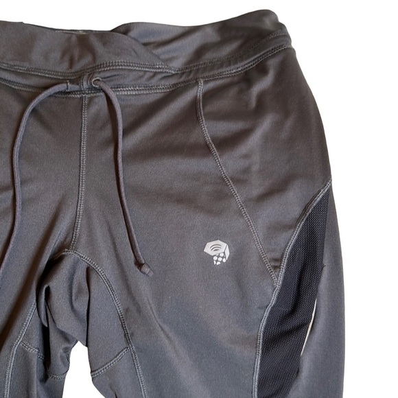Mountain Hardwear Women Grey Black Capri Hiking Pants Sz Sm 27x16 Stretch Waist - Picture 2 of 11